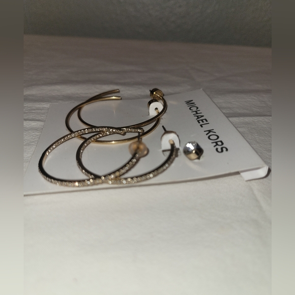 Michael Kors Gold-Tone Hoop Earrings - Picture 2 of 8